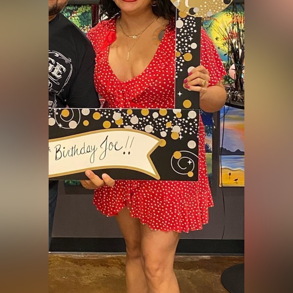 Boohoo Dresses & Skirts - Boohoo Red Dress with White Dots